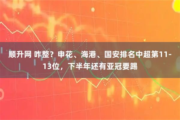 顺升网 咋整？申花、海港、国安排名中超第11-13位，下半年还有亚冠要踢